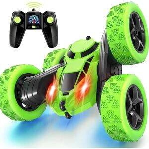 BRAND NEW ~ High Speed Green 360 Rotating Rechargeable Remote Control Stunt Car